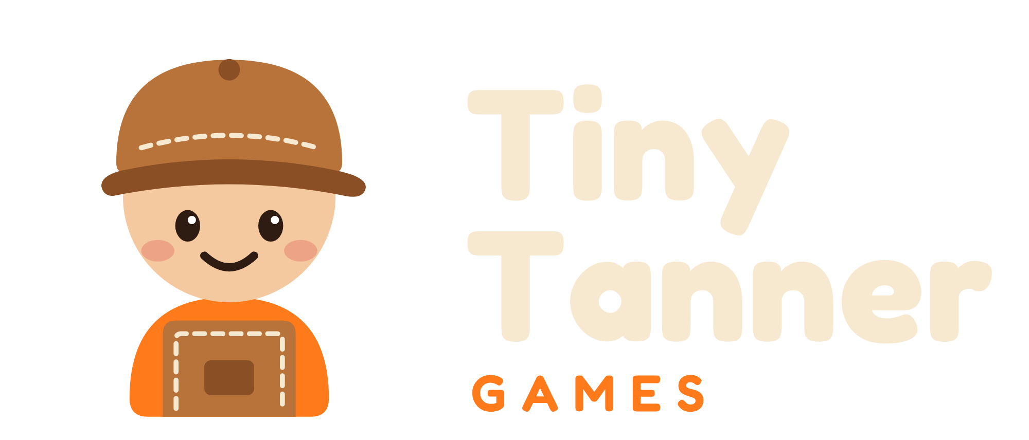 Tiny Tanner Games logo for dark backgrounds